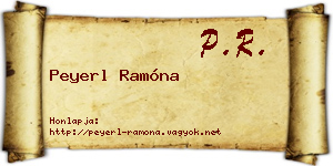 Peyerl Ramóna névjegykártya