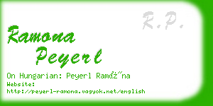 ramona peyerl business card